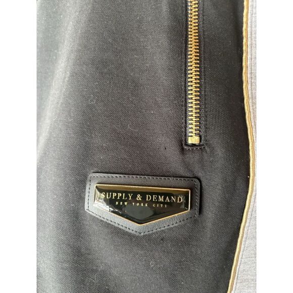 Men's L Large Supply & Demand New York Colorblock Joggers Sweatpants Green Black - Picture 4 of 8